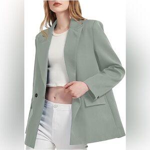 Topshop sage green blazer